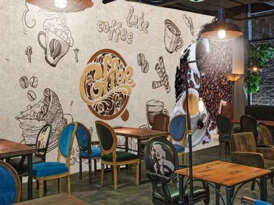 咖啡厅手绘墙画-鄂州咖啡馆手绘墙画多少钱-第3张图片-DAWOOD LED频闪灯